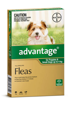 Advantage Puppies & Small Dogs Upto 4kg 1 Pack|