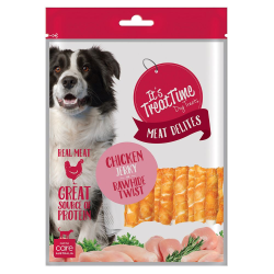 Canine Care Meat Delites Chicken Jerky & Rawhide Twist 500g|
