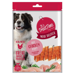 Canine Care Meat Delites Dry Chicken Jerky & Calcium Bone Twisted 500g|