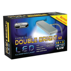 Aqua Zonic Super Slim Double Bright LED G2 Clamping Lamp 4.32W|