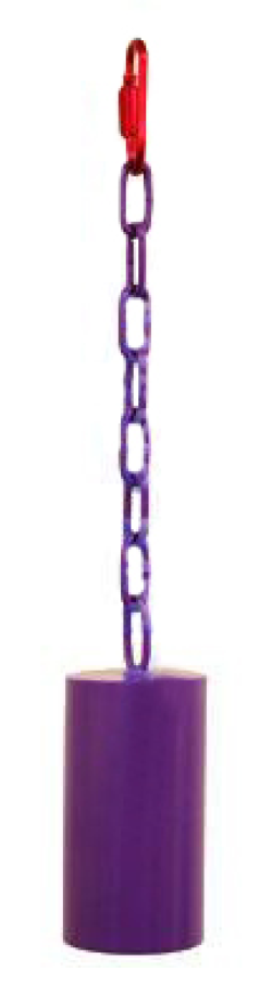Avian Indestructable Bells Large Pipe Bell w/Chain Purple|