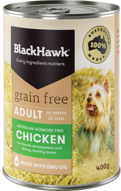 Black Hawk Adult Wet Can Grain Free Chicken 400g|
