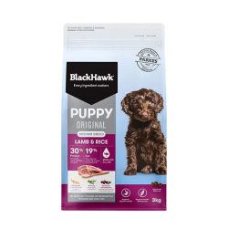 Black Hawk Original Puppy Medium Breed Lamb & Rice 3kg|