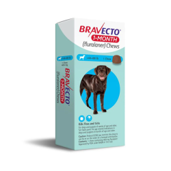 Bravecto 1 MONTH Flea & Tick CHEWABLE Tablet for Large Dogs 20 to 40kg (Blue) 1 Pack|
