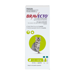 Bravecto Spot On for Small Cats 1.2 - 2.8kg (Green)|