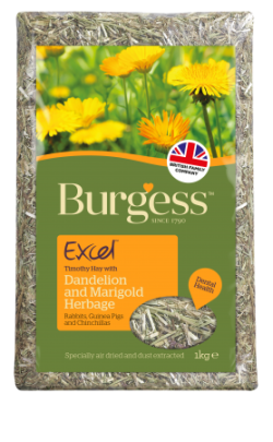 Burgess Excel Timothy Hay Dandelion and Marigold Herbage 1kg|