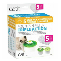 Catit Fountain Filter Triple Action 5 pack|