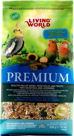 Living World Premium Lovebird & Cockatiel Mix 908g|