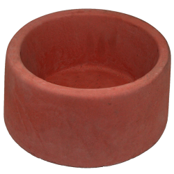 Concrete Dog Bowl Round Terracotta|