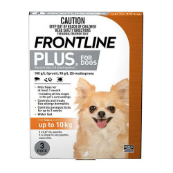 Frontline Plus Dogs Up to 10kg 3 Pack|