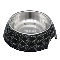 FuzzYard Black Diamond Easy Feeder Pet Bowl Small|