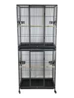 Green Parrot Bird Cage Double Up Twin Cage BC7650