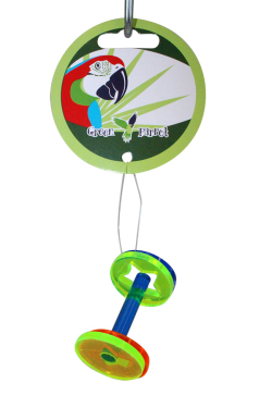 Green Parrot Bird Toy ACRYLIC SPINNER|