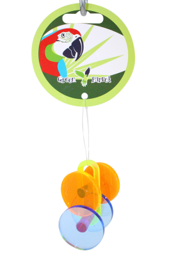 Green Parrot Bird Toy ACRYLIC WHEELS|