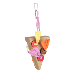 Green Parrot Bird Toy Pizza Supreme Small|