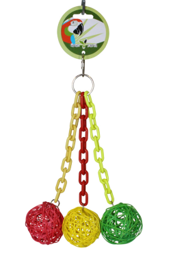Green Parrot Toy BALLS OF VINE|Bird Toy, Parrot Toy