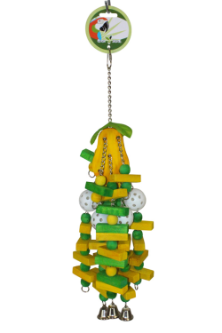 Green Parrot Toy PEAR MUNCH|Bird Toy, Parrot Toy