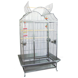 Green Parrot Extra Large Bird Cage with Scallop Open Top PC1027|