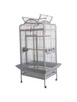 Green Parrot Large Bird Cage Scallop Open Top PC7255 HAMMERTONE BLACK/SILVER