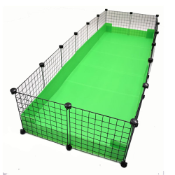 Guinea Pig C & C Cage Set with Corflute Base 2x6 Green|