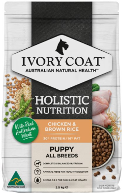 Ivory Coat Holistic Nutrition Puppy Chicken & Brown Rice 2.5kg|