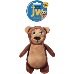 JW Crackle Heads Plush Bear Medium|