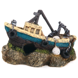 Kazoo Mini Trawler Shipwreck Ornament|