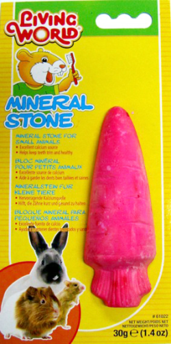 Living World Small Animal Mineral Stone Carrot 30g|
