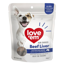 Love Em Air Dried Beef Liver Dog Treat 90g|
