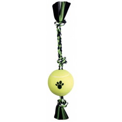 Mammoth Flossy Chews Knot Rope Tug XLarge with 6" Tennis Ball|