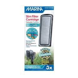 Marina Power Slim Filter Bio-Carb Carbon Cartridge 3 pack|