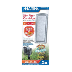 Marina Power Slim Filter Bio-Clear Zeolite Cartridge 3 pack|