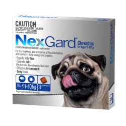 NexGard Chewables for Dogs 4.1-10kg 3 Pack|