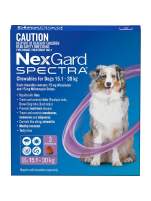 NexGard Spectra Chewables for Dogs Purple 15.1-30kg 3 Pack