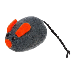One Pet Planet Wooly Fun Big Mouse Cat Toy|