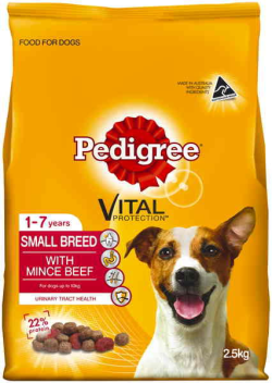 Pedigree Adult Small Breed with Minced Beef 2.5kg|