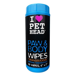 Pet Head Paw & Body Wipes 50 Wipes|