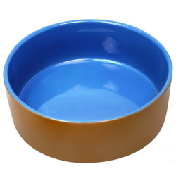 Pet One Bowl Terracotta Blue Glazed 11.7cm diameter 450ml|