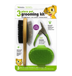 Petkin 3 Piece Grooming Kit Green|