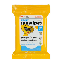Petkin Doggy Sunwipes SPF 15 Jumbo Size 20 Pack|