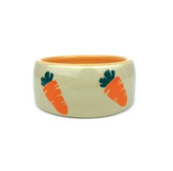 Pip Squeak Ceramic Feeder Bowl Carrot 11.5cm|