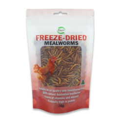 Pisces Freeze Dried Mealworms for Poultry & Birds 70g|