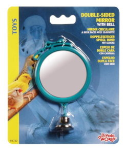 Living World Round Double Sided Mirror w/Bell|