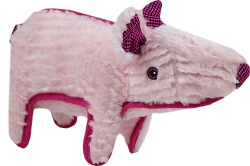 Ruff Play Plush Dog Toy Tuff Pink Pig|