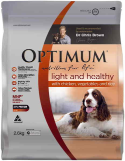 Optimum Mature Light and Healthy Dog Chicken, Vegetable & Rice 2.6kg|