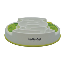 Scream Slow Feed Interactive Puzzle Bowl Loud Green|