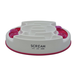 Scream Slow Feed Interactive Puzzle Bowl Loud Pink|