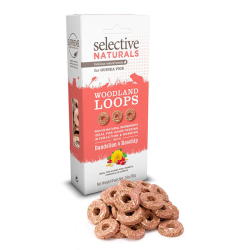 Selective Naturals Woodland Loops Guinea Pig Treat with Dandelion & Rosehip 80g|