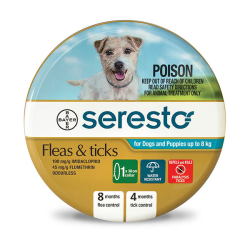 Seresto Flea & Tick Collar for Dogs & Puppies up to 8kg|