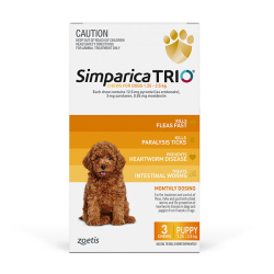Simparica TRIO Chewables for Puppies 1.25-2.5kg 3 Chews|